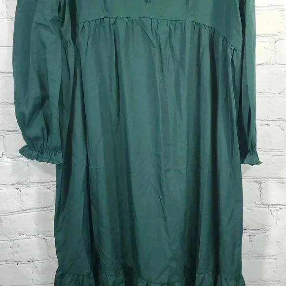 COOLMEE MATERNITY Hunter Green Long-sleeved Dress Stretchy - Picture 7 of 11